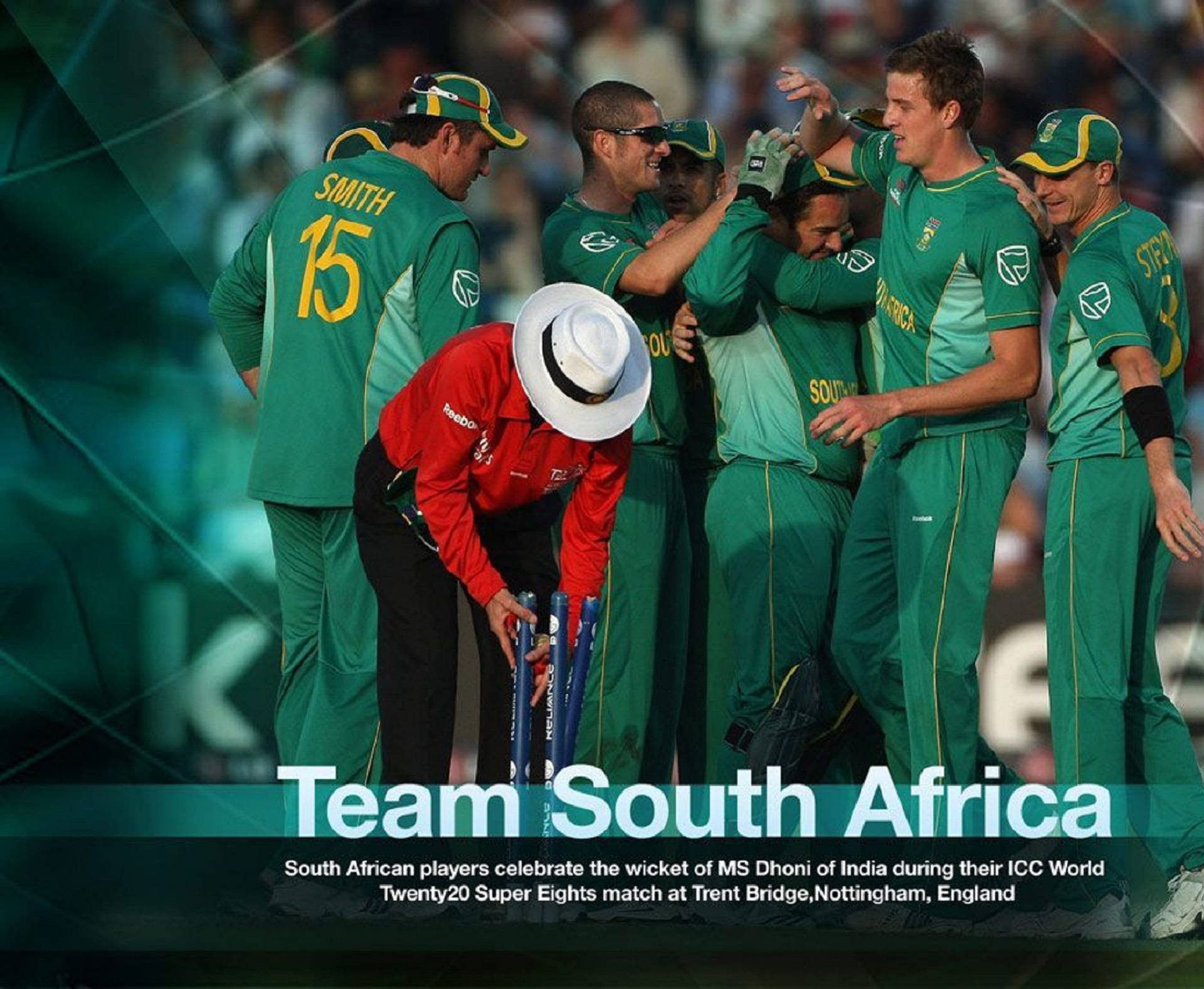 Team South Africa Cricket Celebration Wallpaper