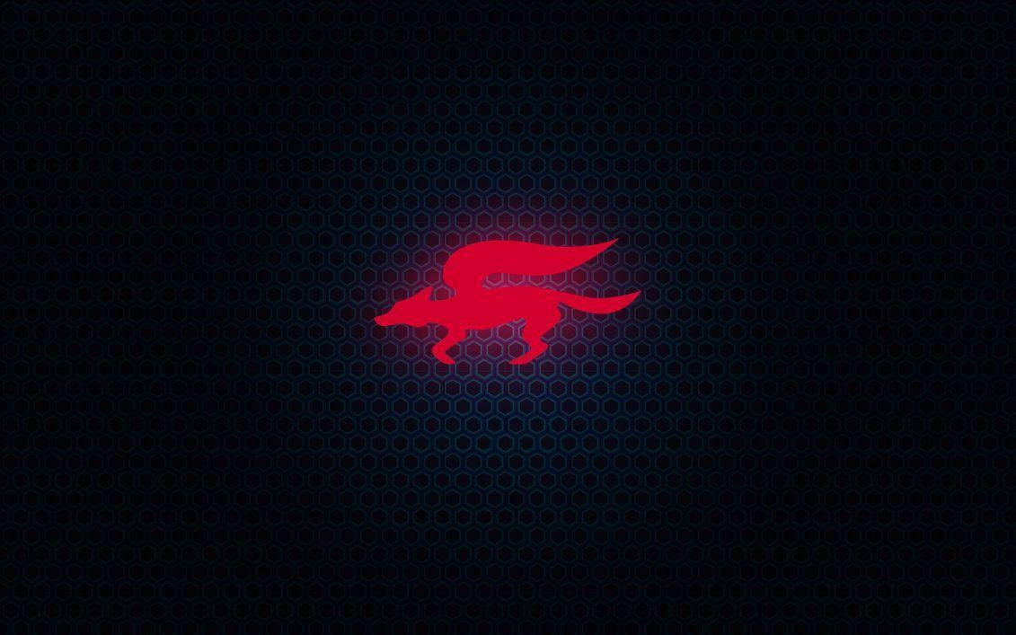 Teamstar Fox Symbol Auf Hexagonalem Hintergrund Wallpaper
