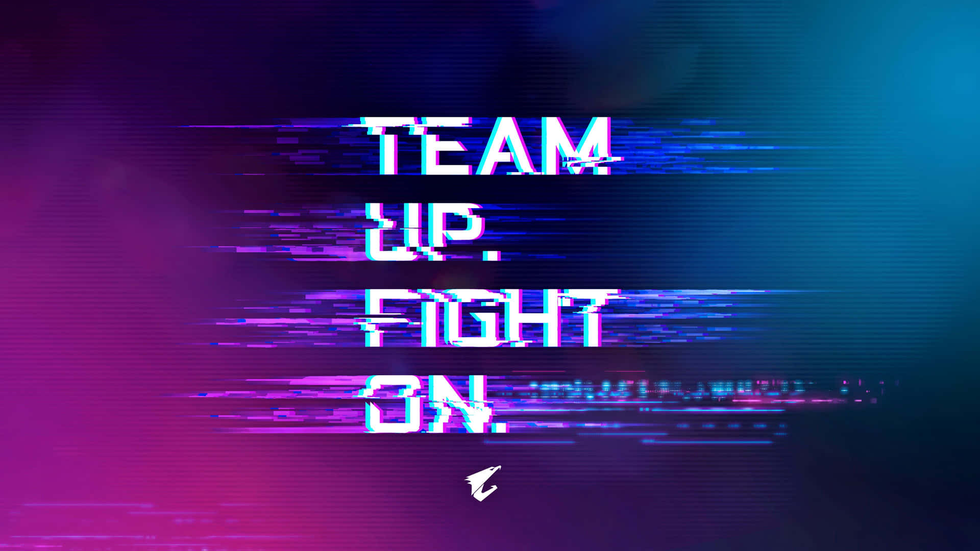 Team Up Fight On Glitch Art Wallpaper