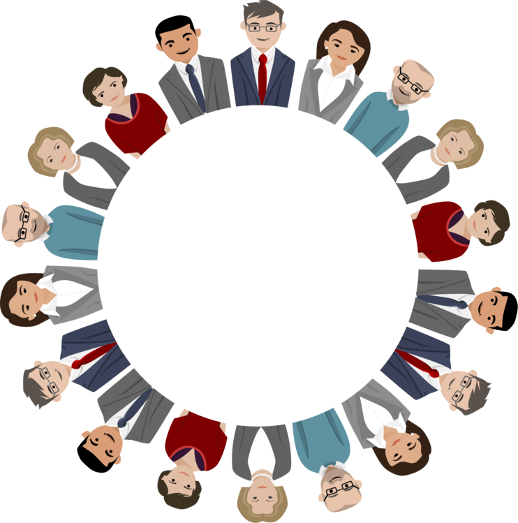 Teamwork Circle Illustration PNG