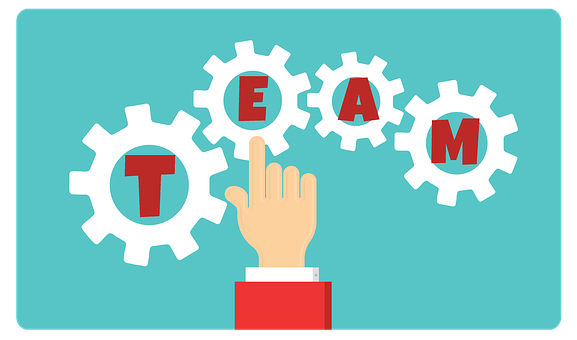 Teamwork Cogs Graphic PNG