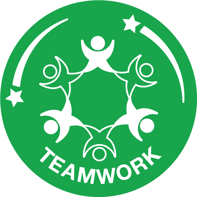 Teamwork Emblem Greenand White PNG