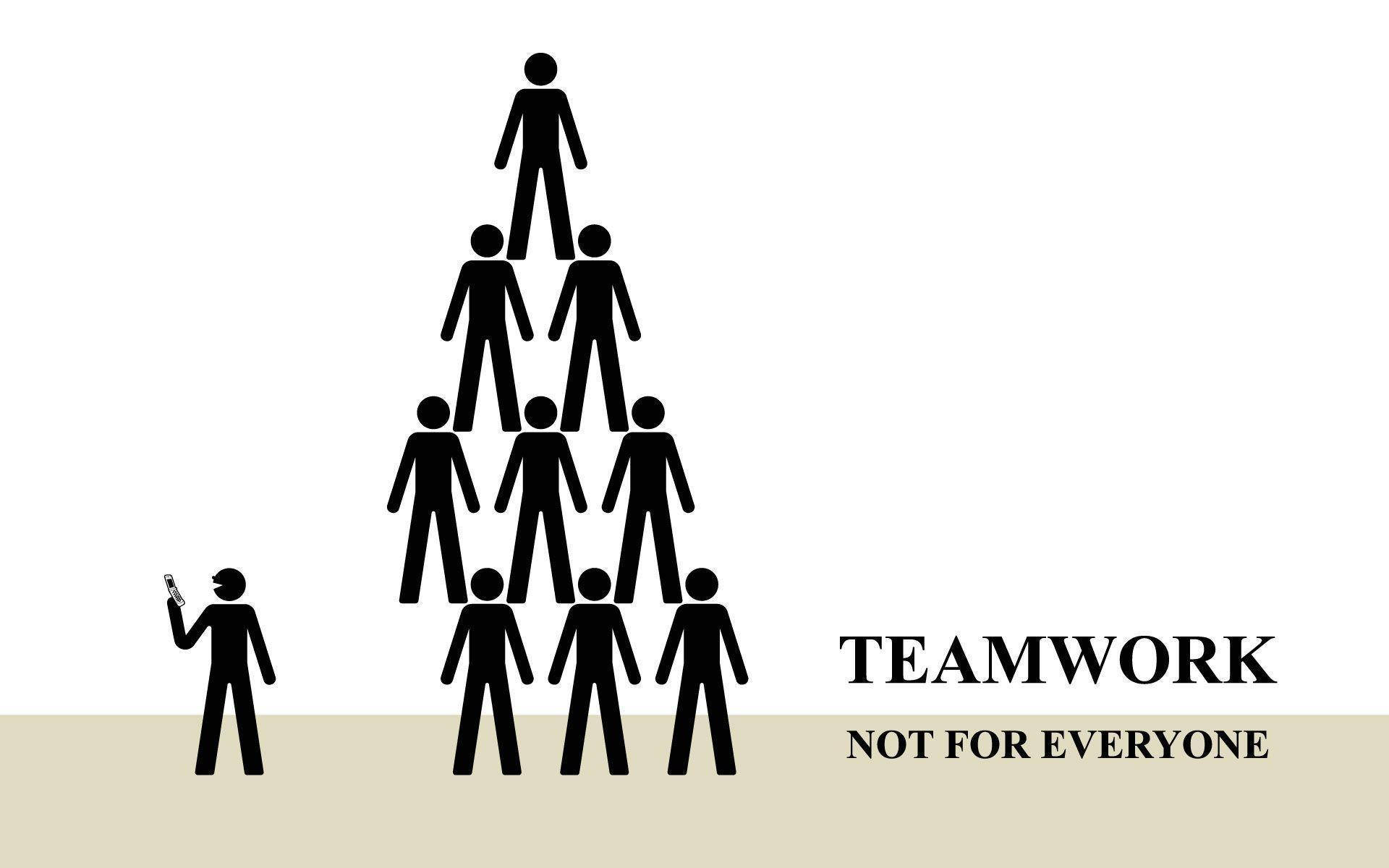 Teamworknicht Für Jeden Menschlichen Pyramide Wallpaper