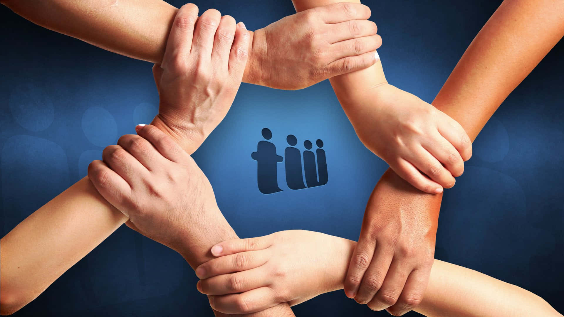 A Group Of People Holding Hands Together Wallpaper