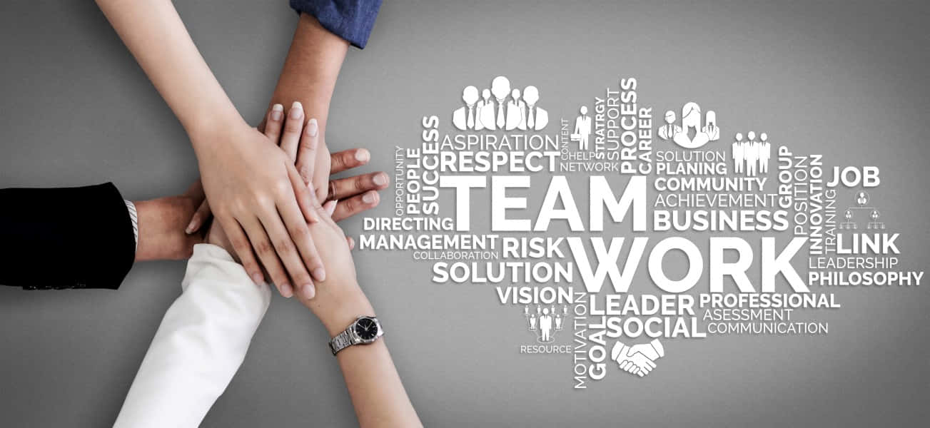 Teamwork Word Cloud Wallpaper