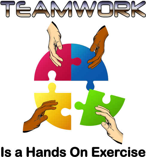 Teamwork Puzzle Hands Concept PNG
