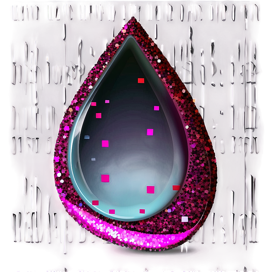 Teardrop With Glitter Png 25 PNG