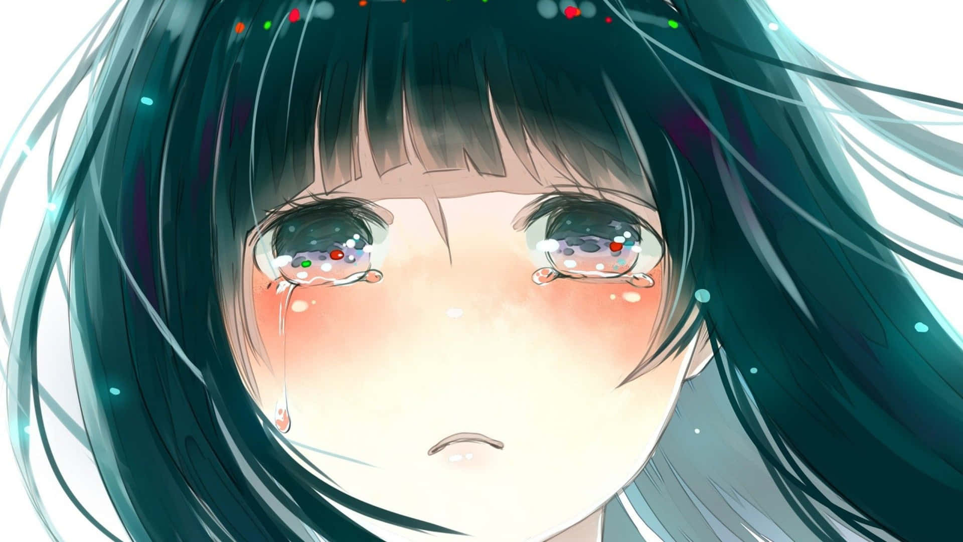 Tearful Anime Eyes Aesthetic Wallpaper