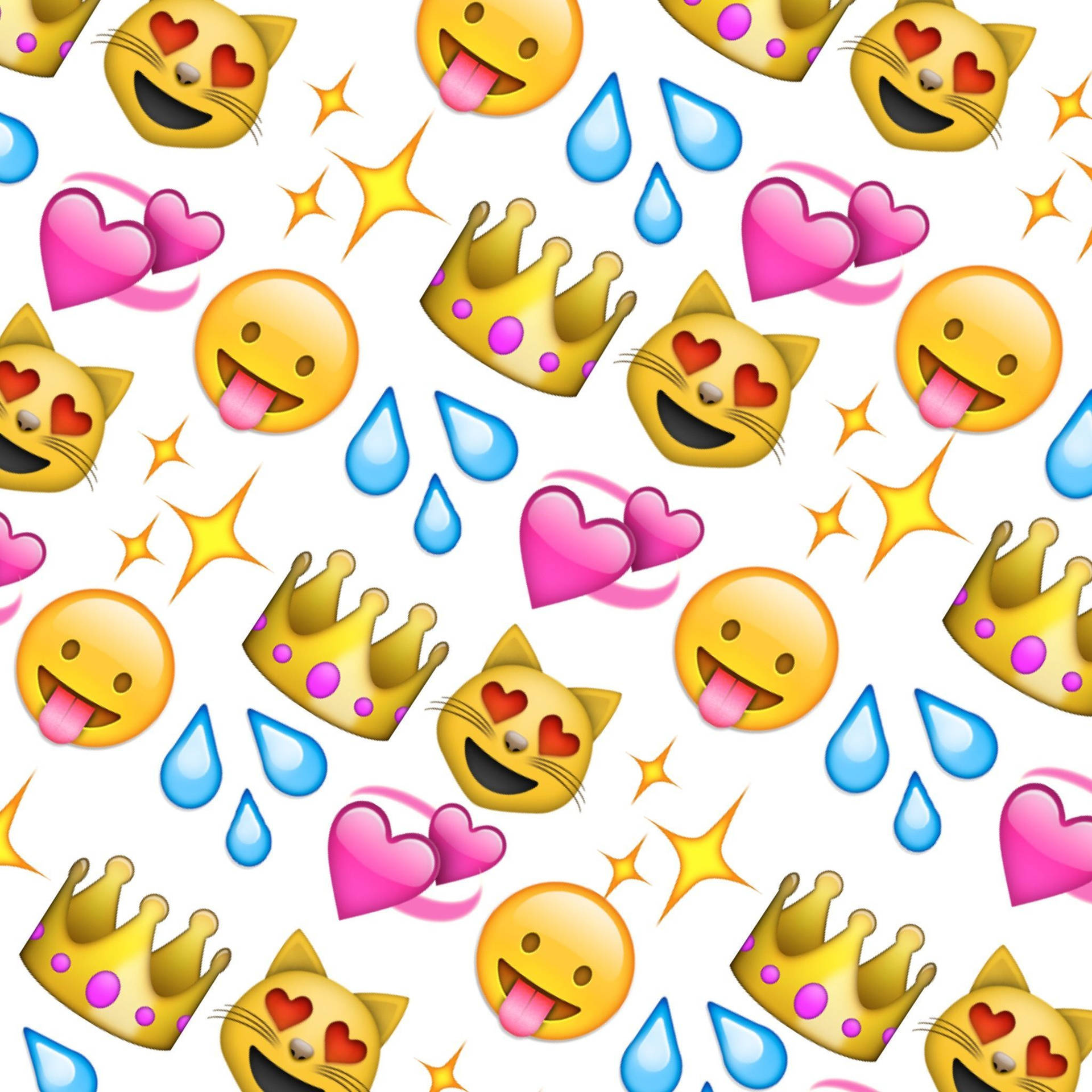 Teasingly Naughty Emoji In White Wallpaper