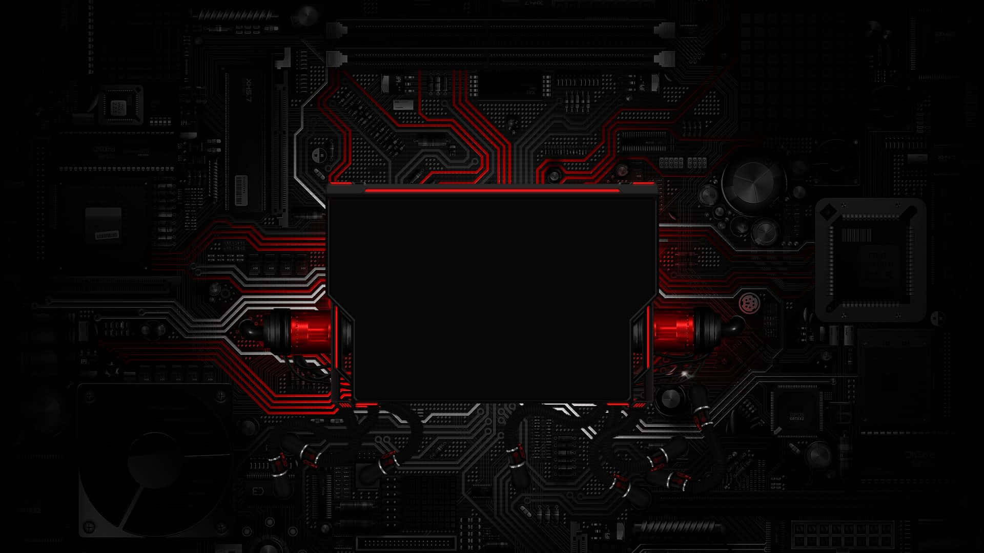 Circuit Board Red Circuit Lanes Tech Background