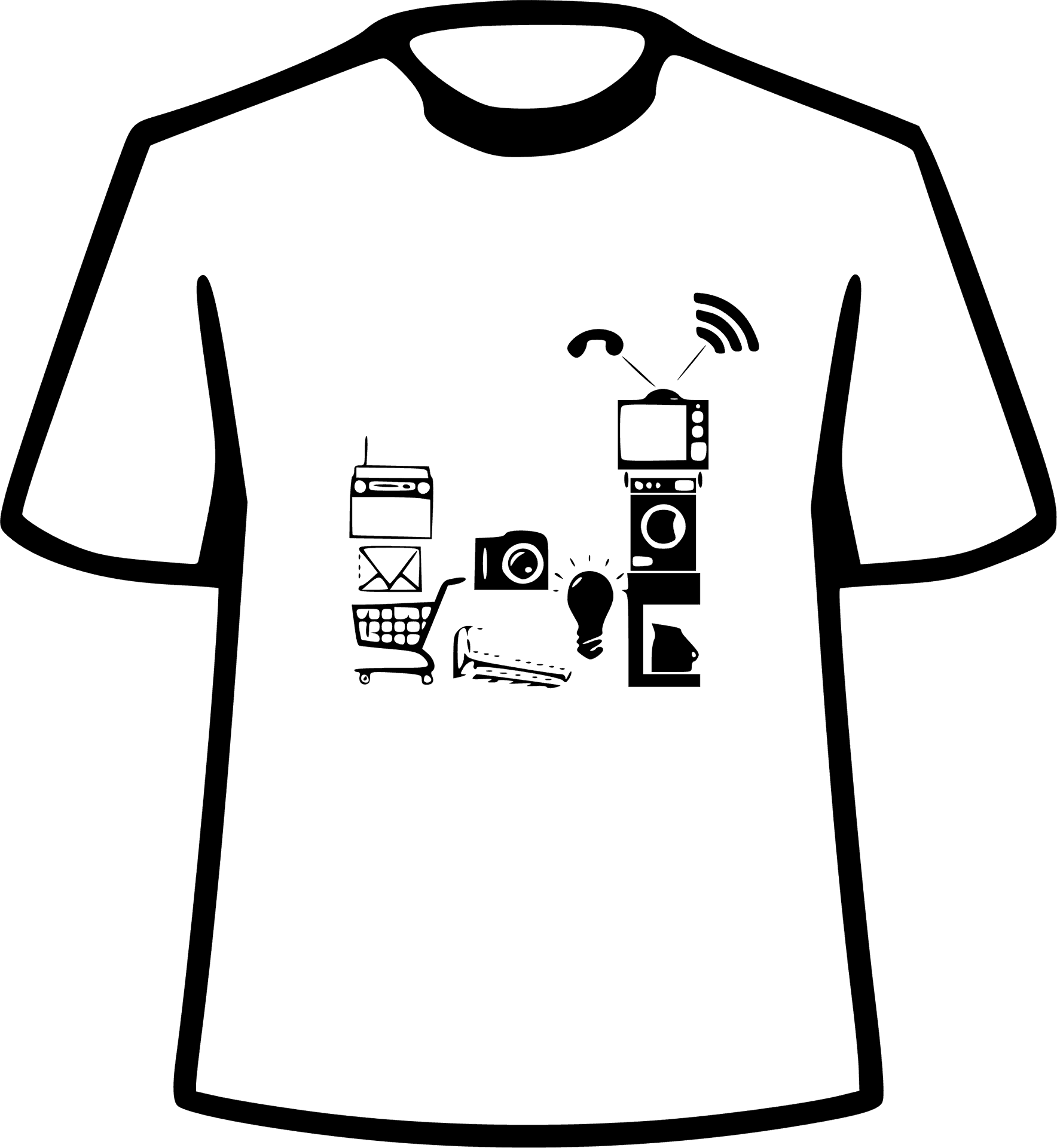 Tech Icon T Shirt Template PNG