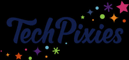 Tech Pixies Logo Colorful Stars PNG