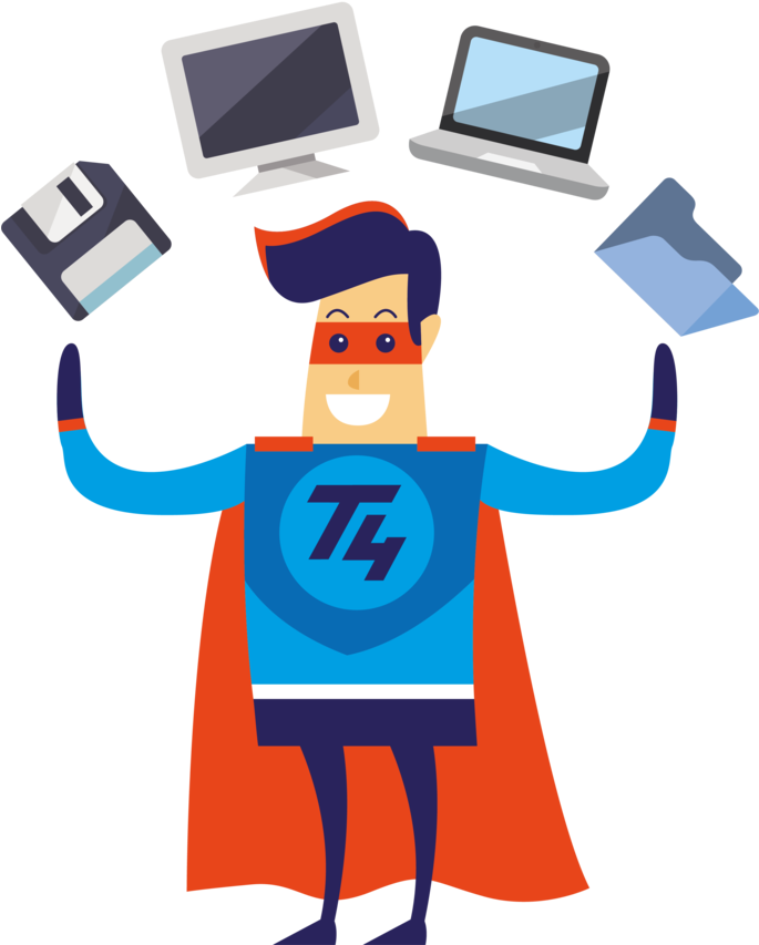 Tech Superheroand Devices PNG