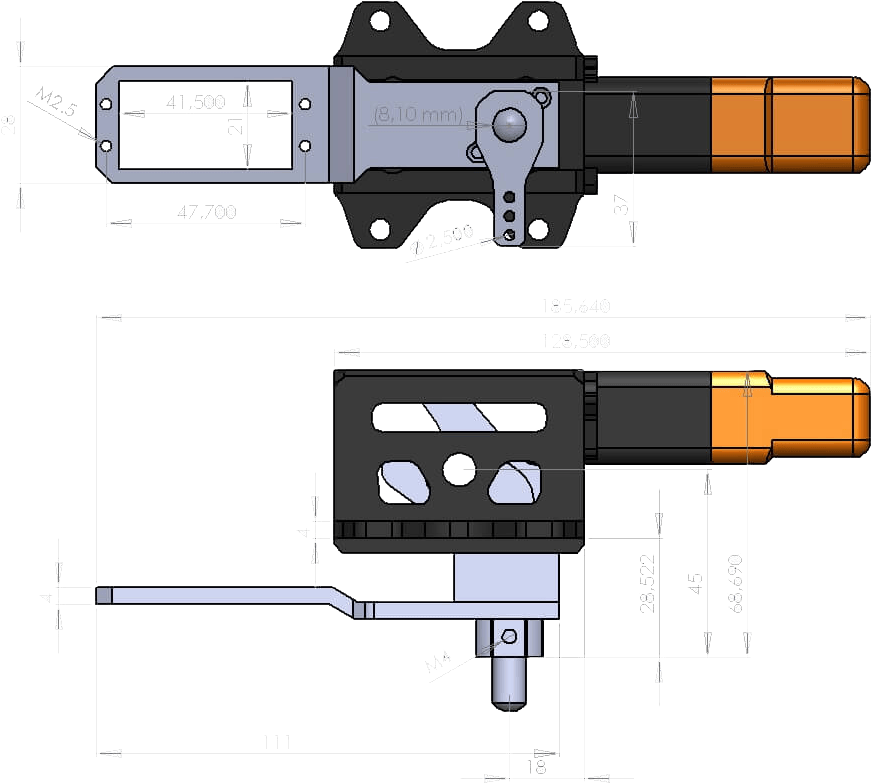 Technical Drawingof Electronic Component PNG
