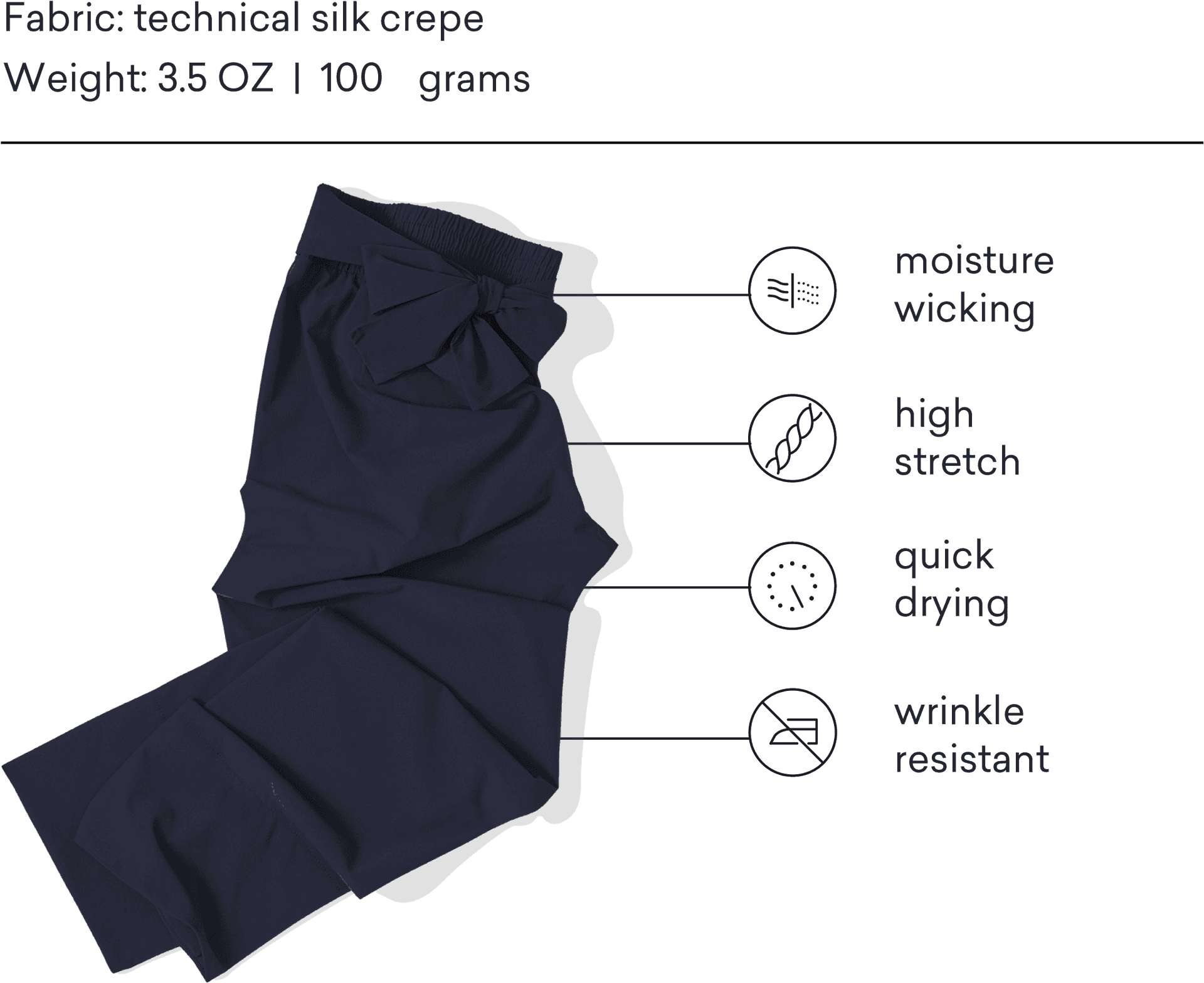 Technical Silk Crepe Fabric Features PNG