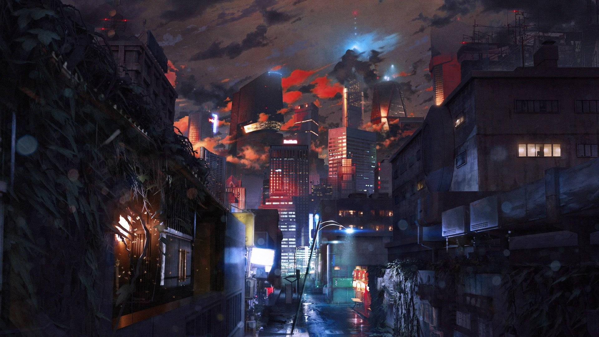Techno City Slums Wallpaper