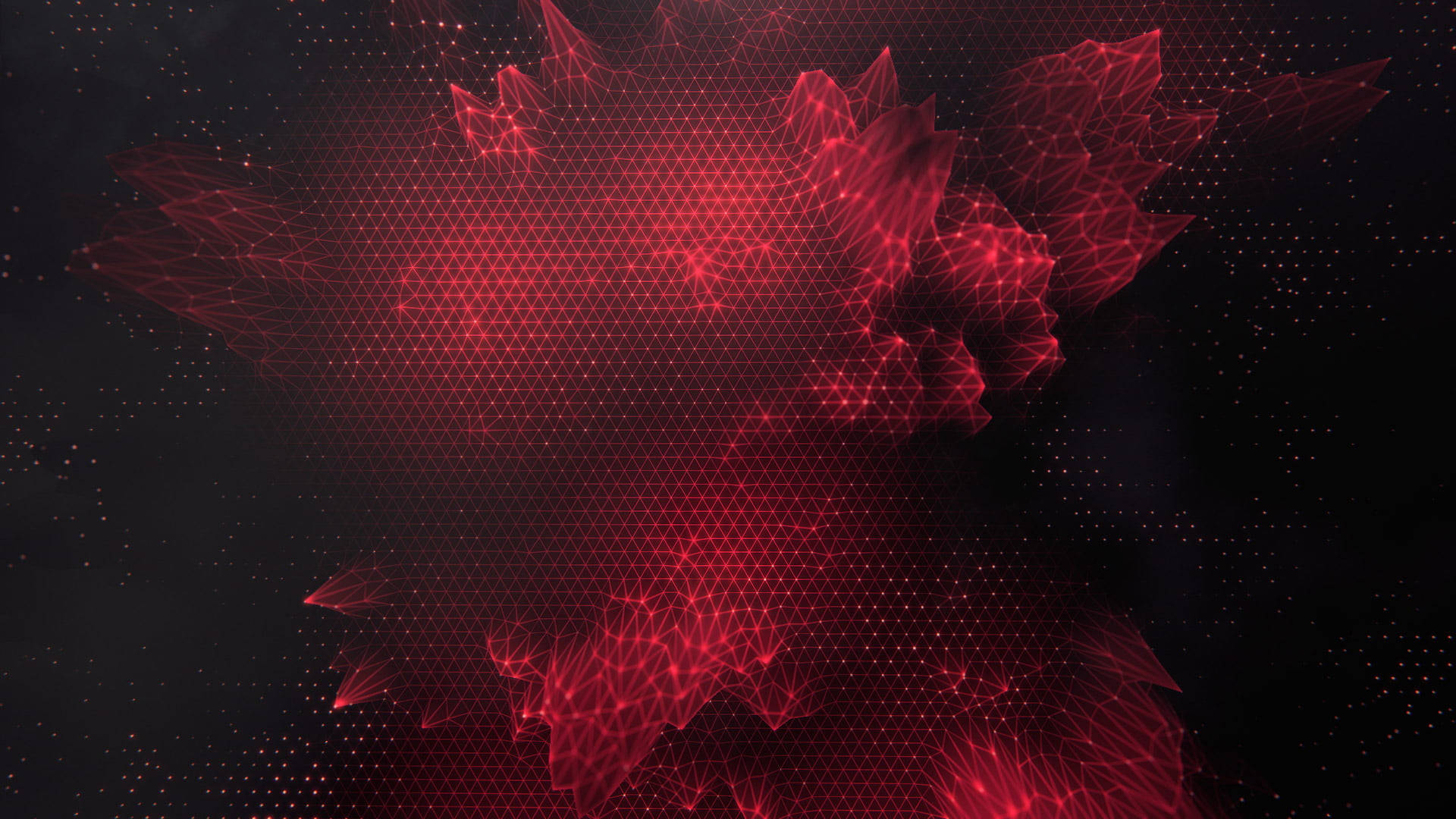 Technologic Red Abstract Inverted Triangle Wallpaper