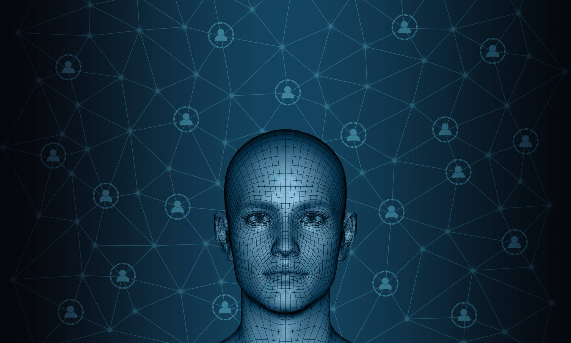 Technology 3D Male Head Model wallpaper