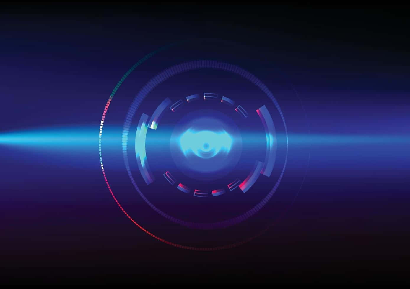 Blue Light Circle Technology Background