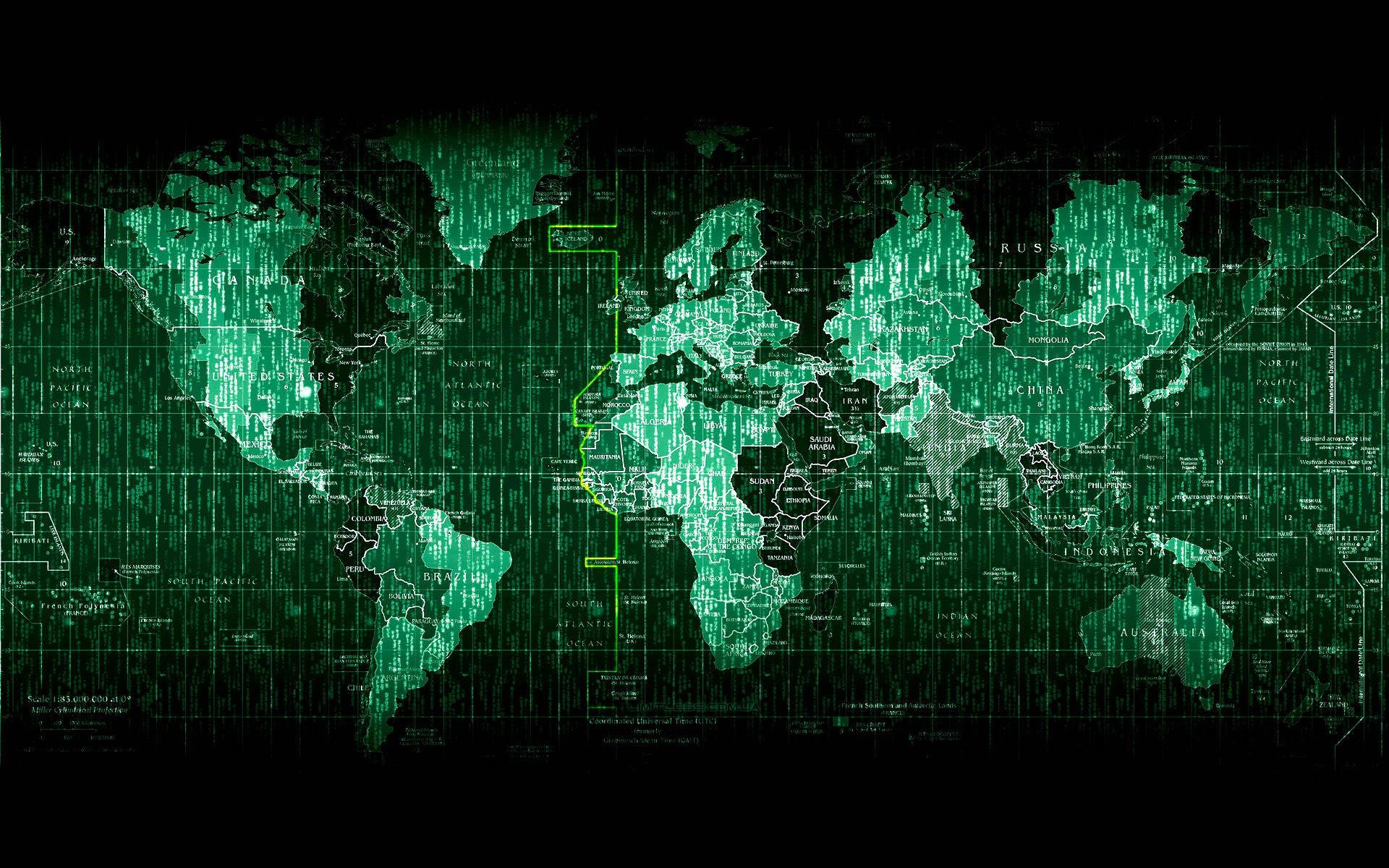Technology Digital World Map