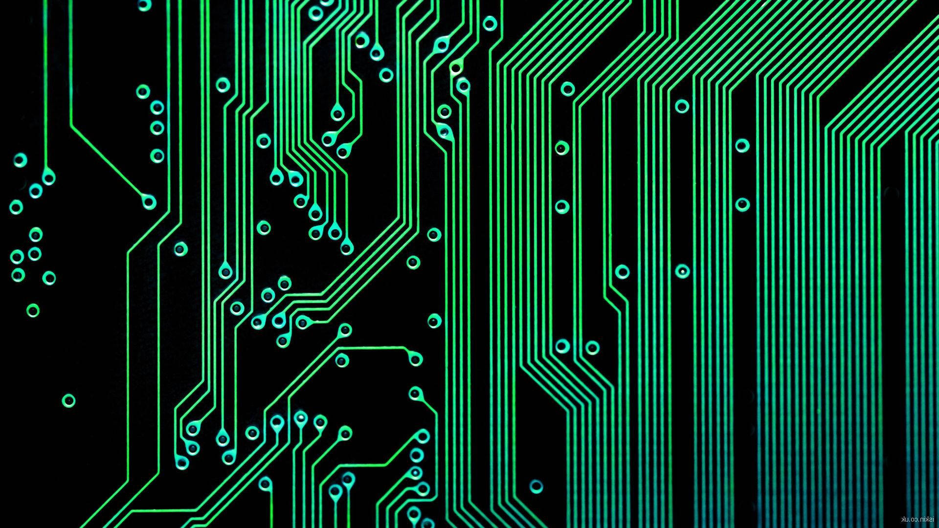 Technology Green Circuit Pattern Background