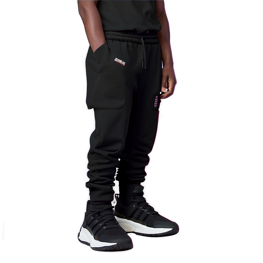 Techwear Black Sweatpants Png Aax51 PNG