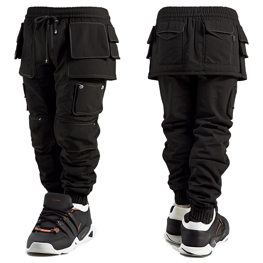 Techwear Black Sweatpants Png Ccn PNG