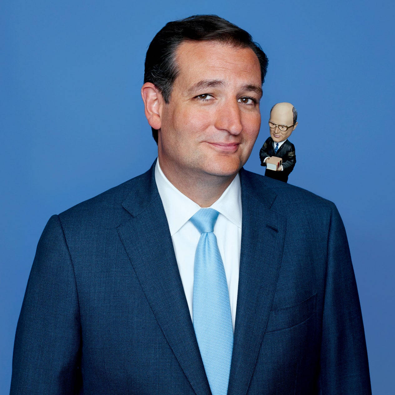 Ted Cruz With A Miniature Toy Wallpaper