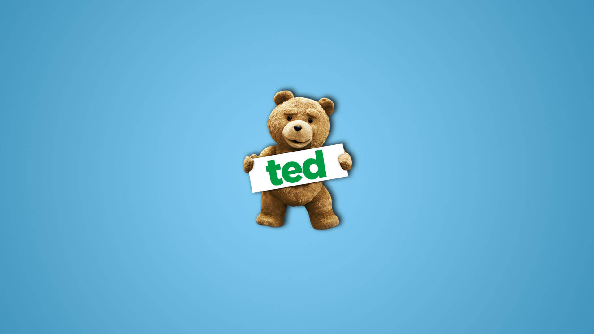 Ted In Blue Background