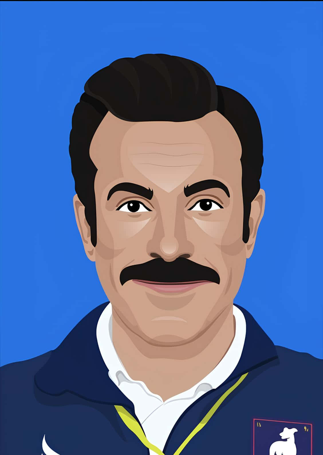 Ted Lasso Character Illustration Wallpaper