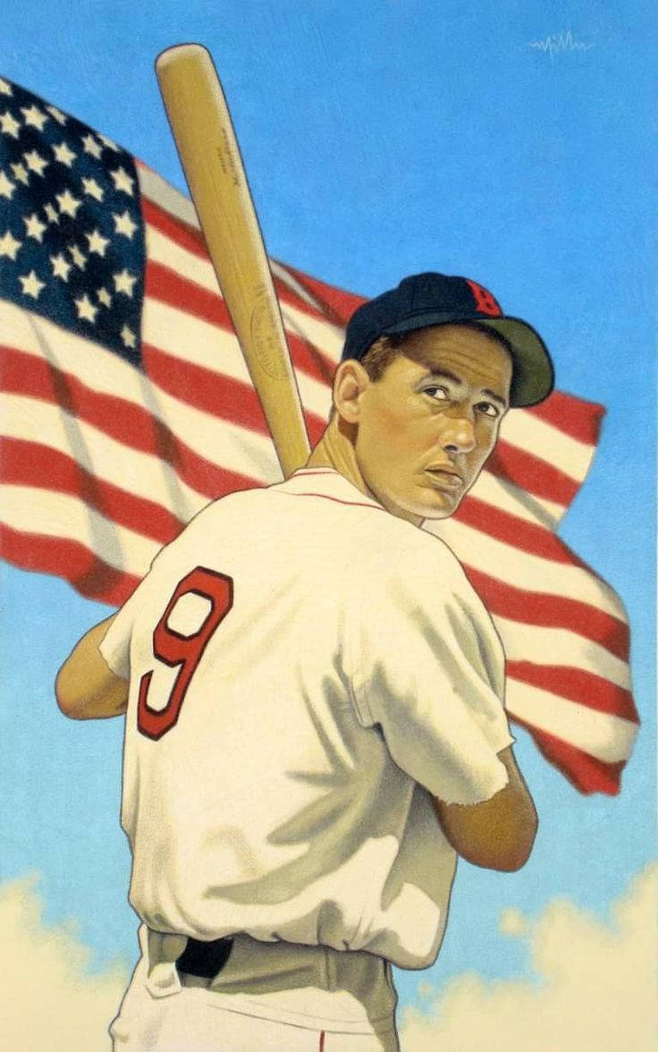 Ted Williams Painting Wallpaper