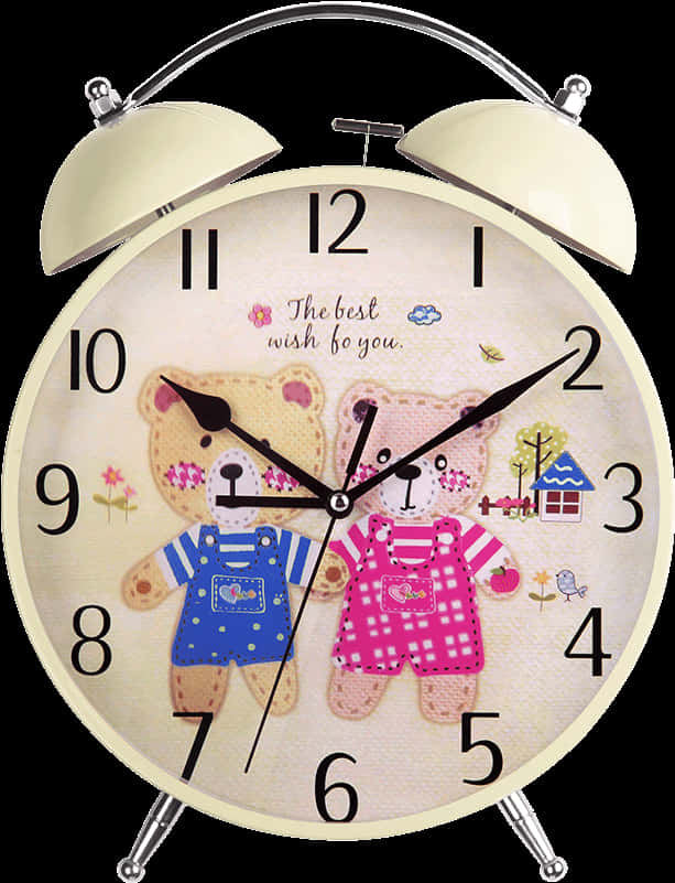 Teddy Bear Alarm Clock PNG