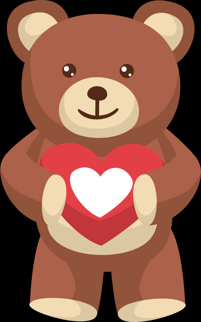 Teddy Bear Holding Heart PNG