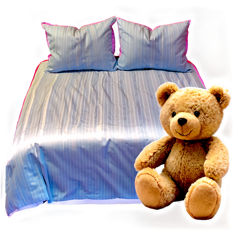 Teddy Bear In Bed Png 05212024 PNG