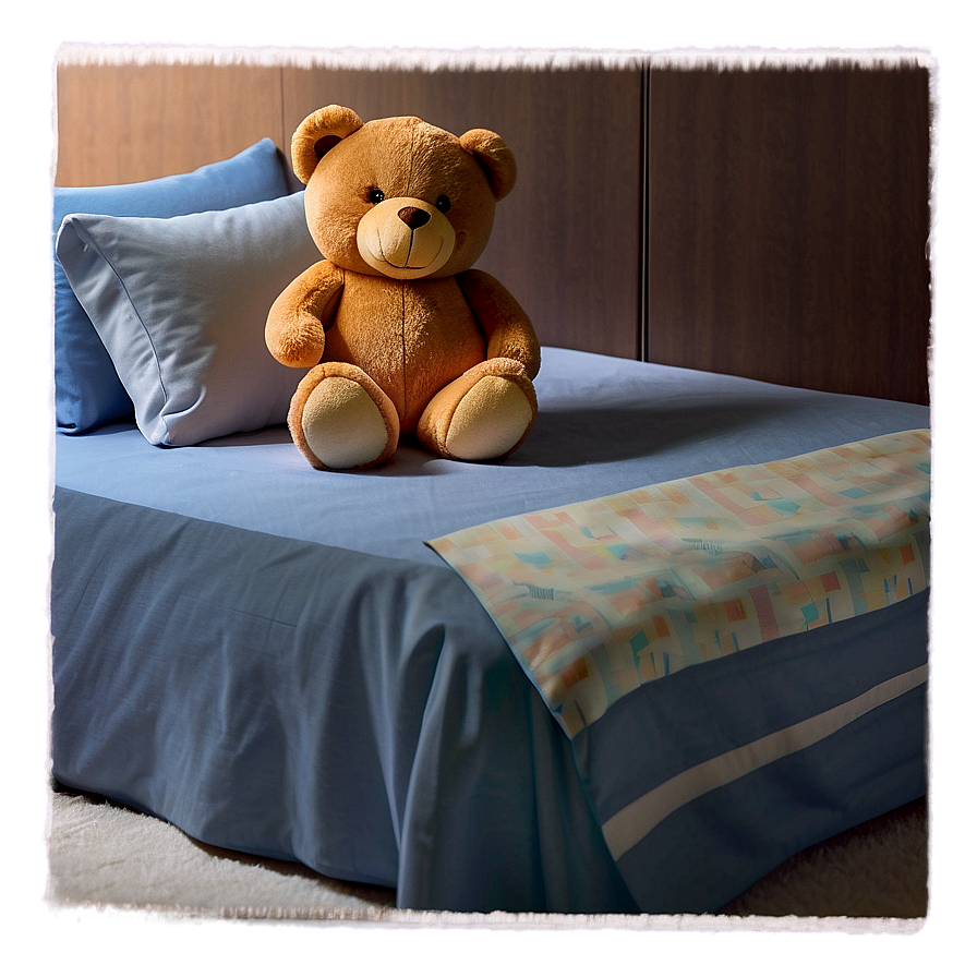 Teddy Bear In Bed Png Bds PNG
