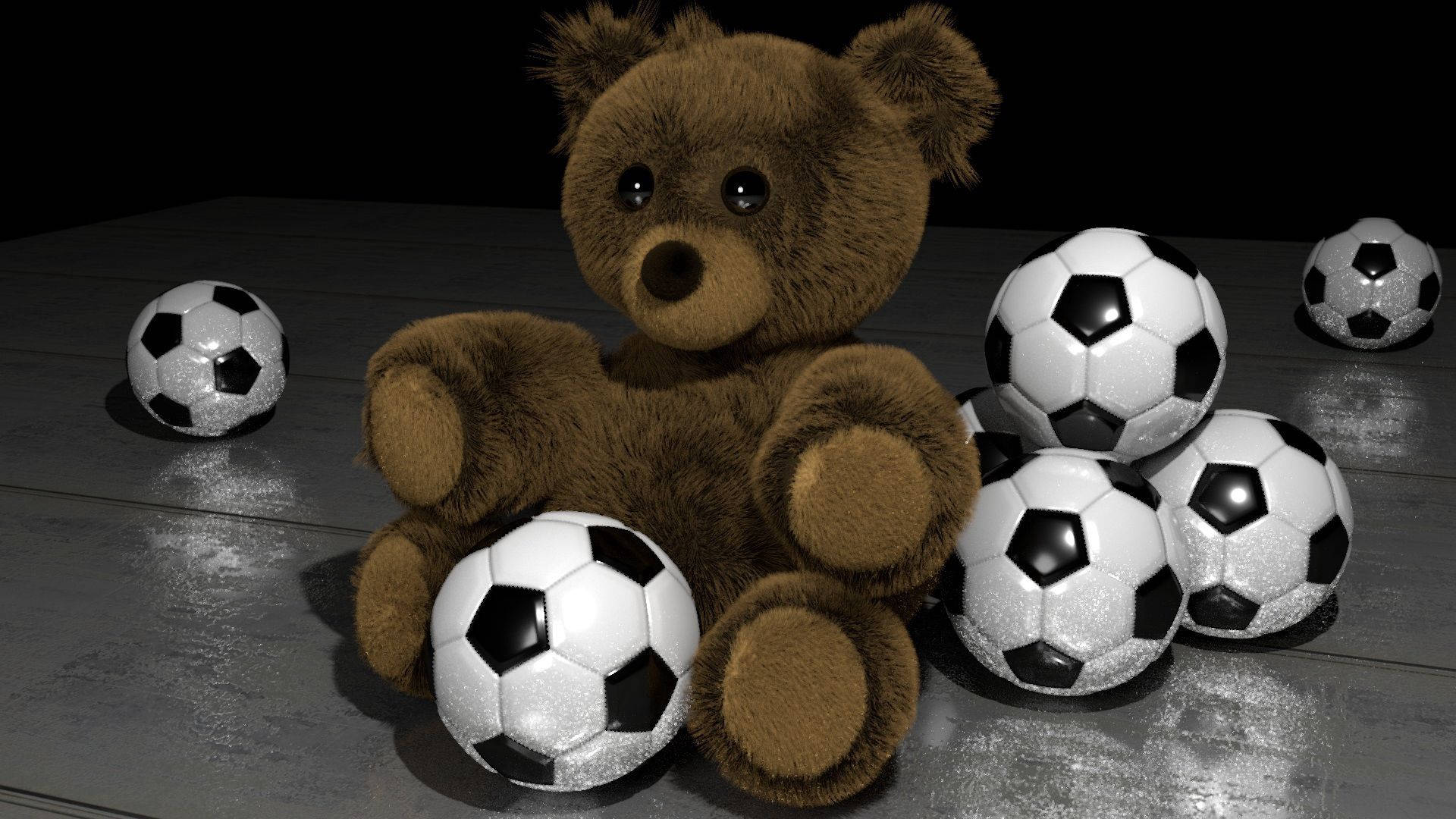 Teddy Bear Multiple Football