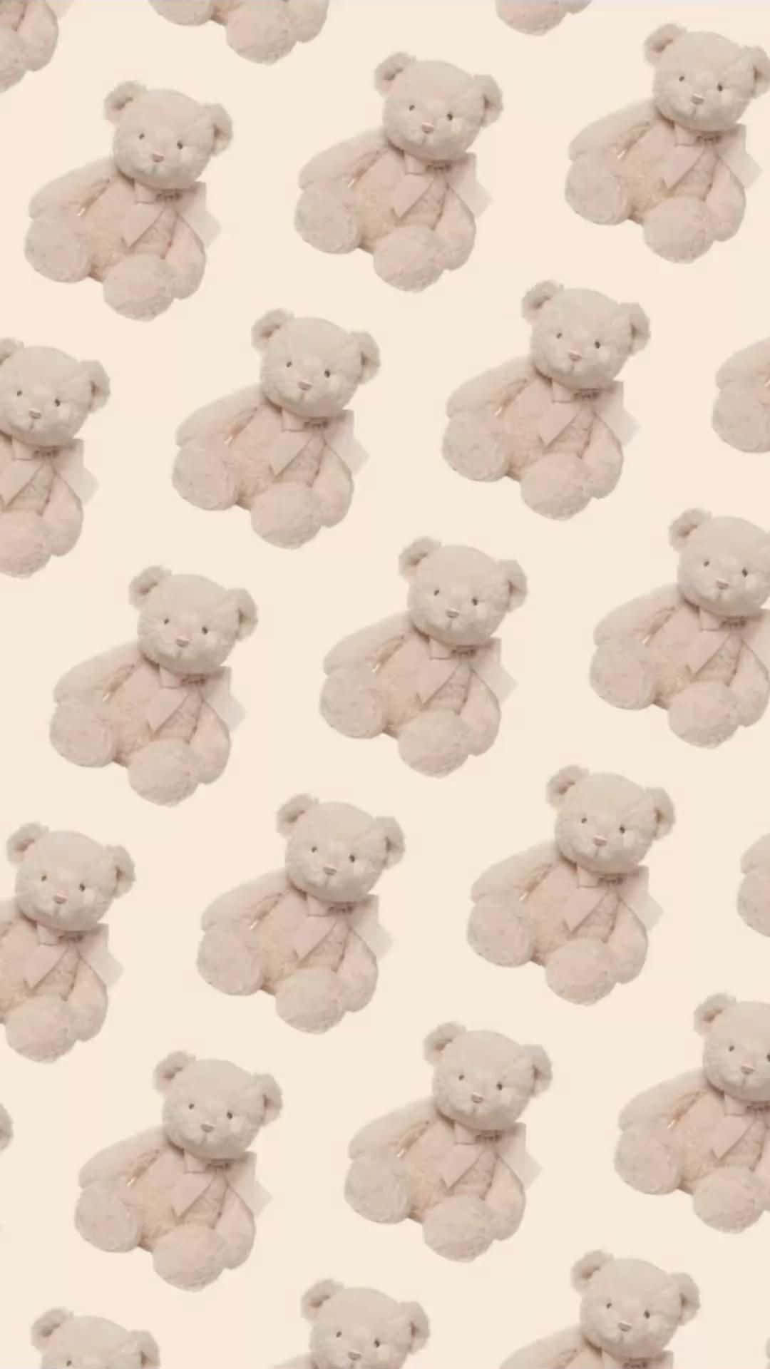 Download Teddy Bear Patterni Phone Wallpaper Wallpaper | Wallpapers.com