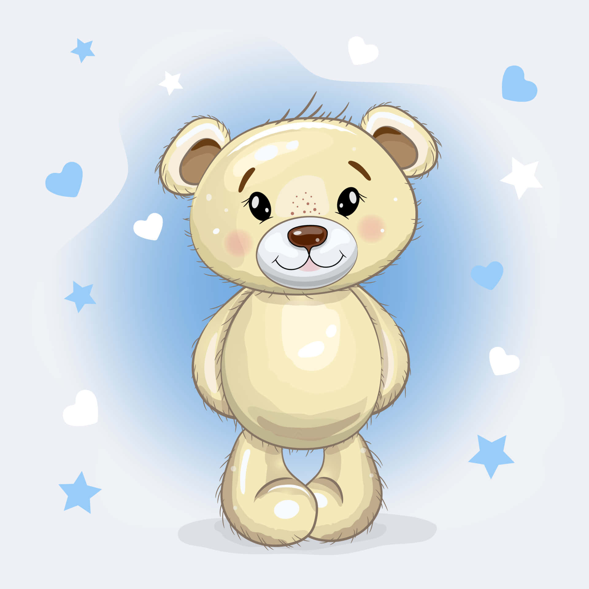 Spread love and brightness with this warm and loving teddy bear.
