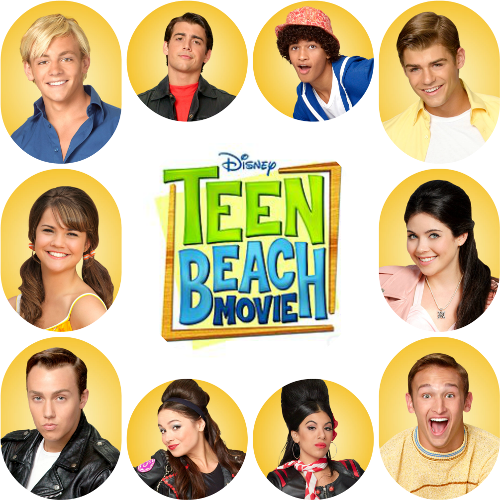 Teen Beach Movie Cast Collage PNG