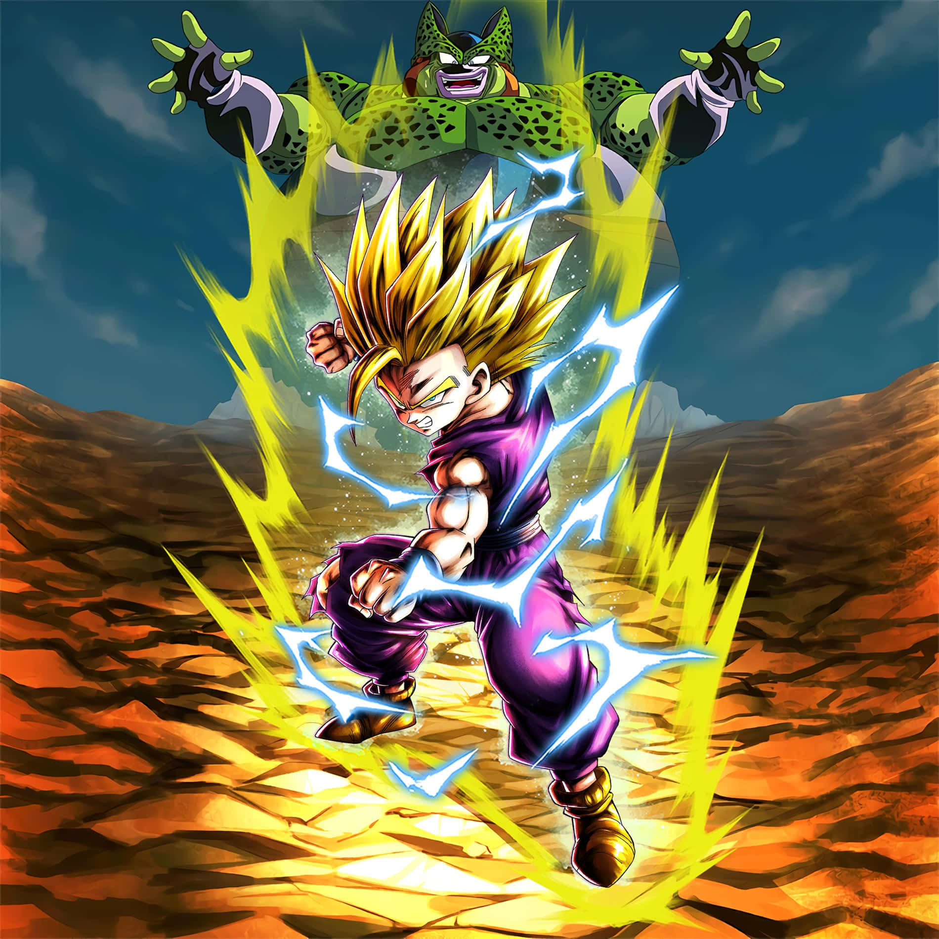 Teen Gohan Vowing to Defend His Protocol Wallpaper