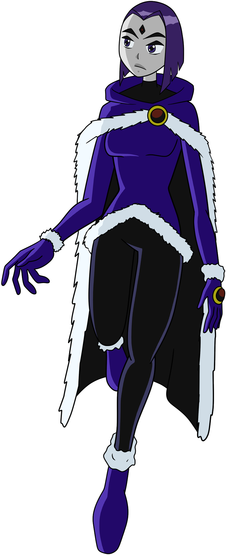 Teen Titan Raven Character Art PNG