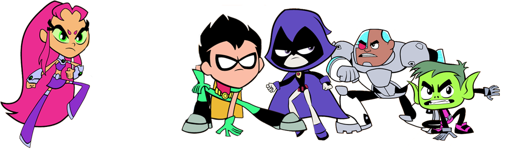 Teen Titans Animated Characters PNG
