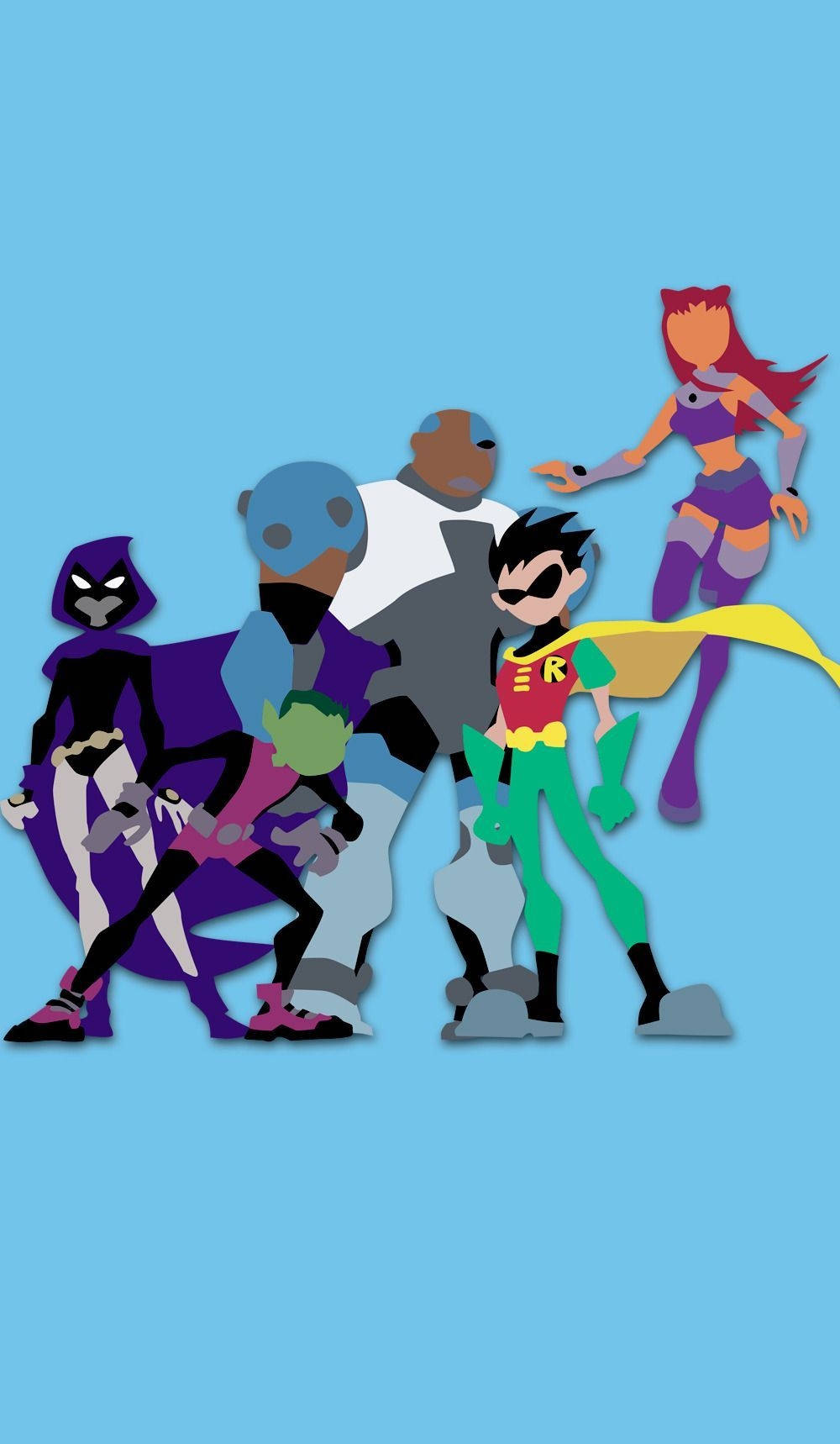 Teen Titans Digital Drawing Wallpaper