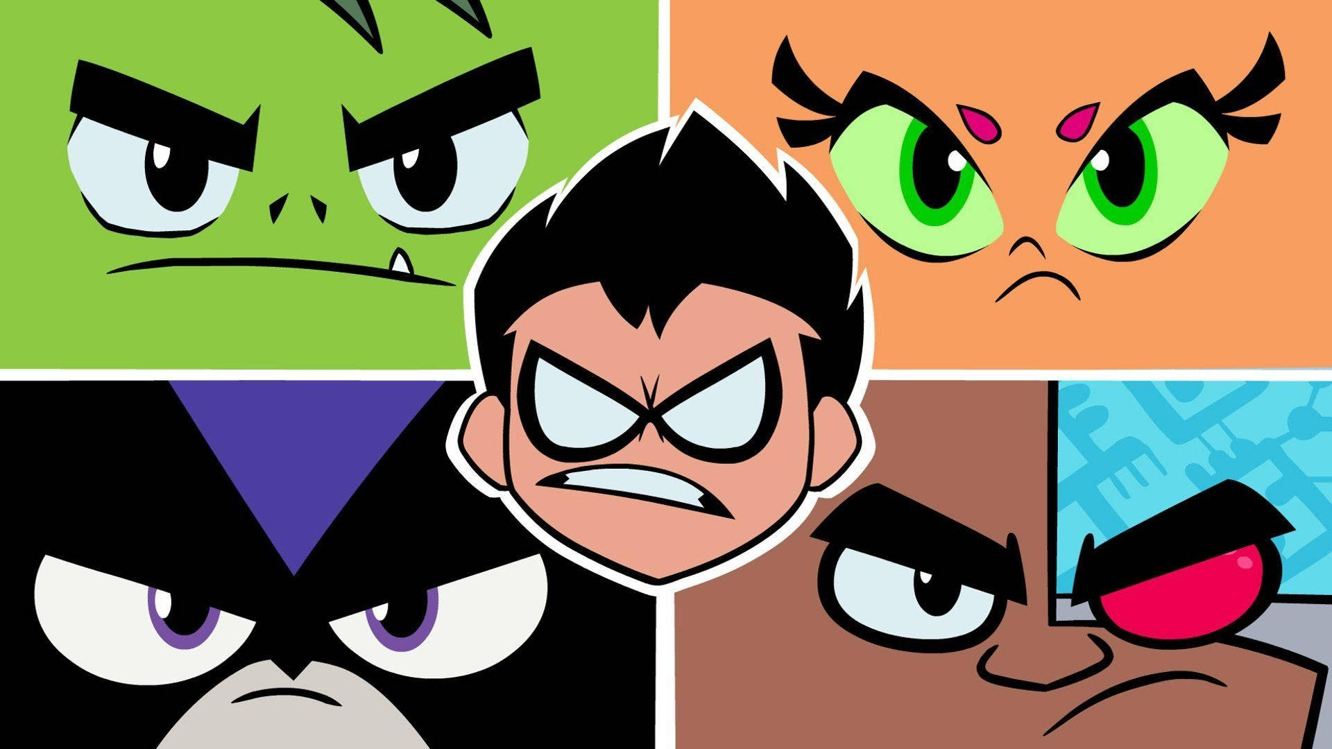 Collagede Caras De Teen Titans Fondo de pantalla