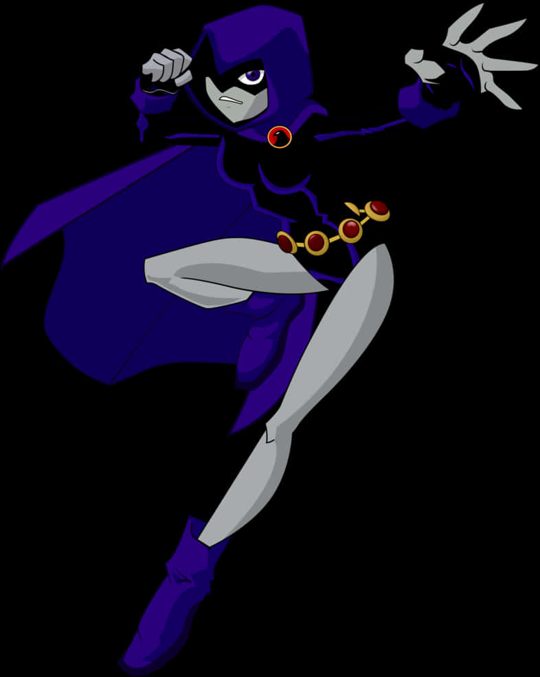 Teen Titans Go Raven Action Pose PNG