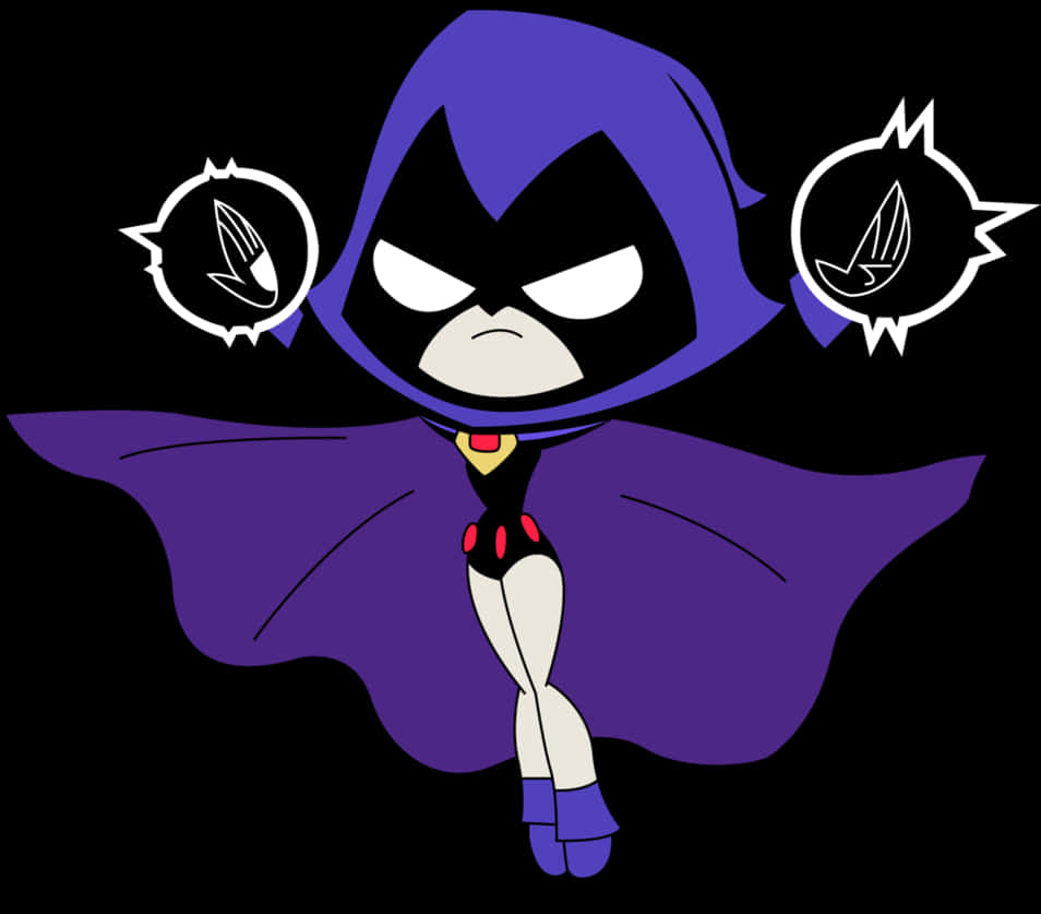 Teen Titans Go Raven Character Pose PNG