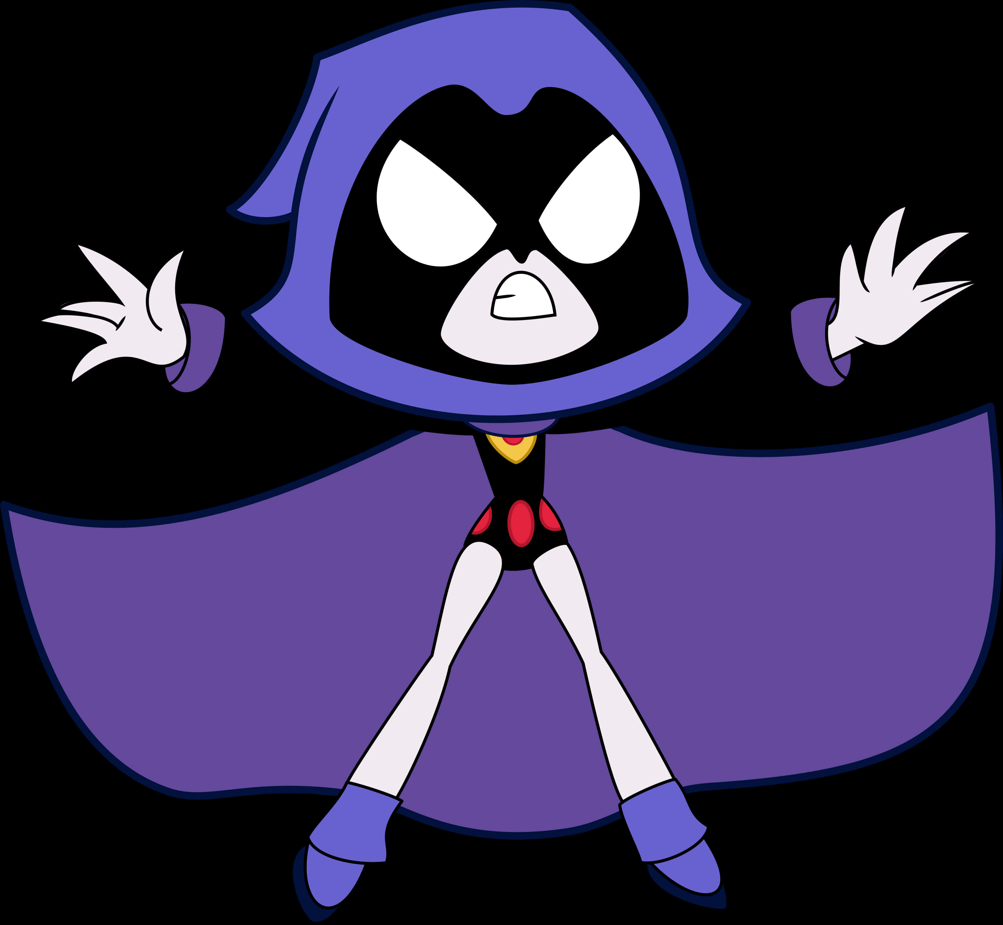 Download Teen Titans Go Raven Character Pose | Wallpapers.com