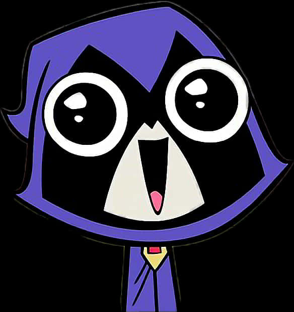 Teen Titans Go Raven Surprised Expression PNG