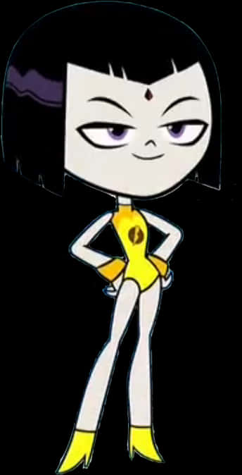 Teen Titans Go Ravenin Yellow Costume PNG