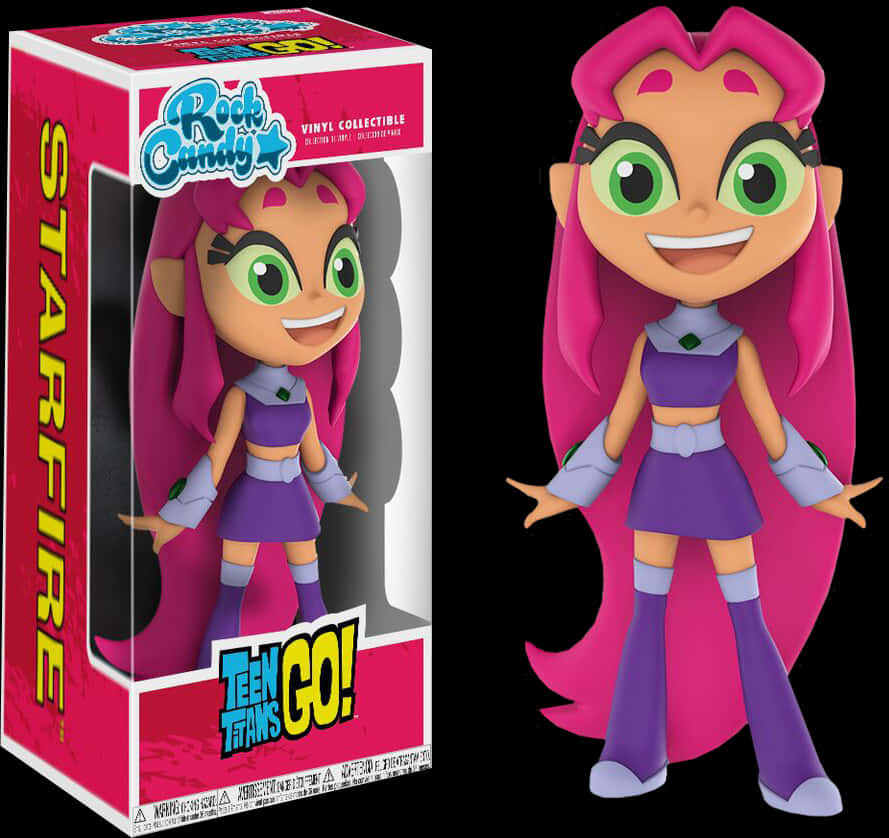 Teen Titans Go Starfire Funko Rock Candy Figure PNG